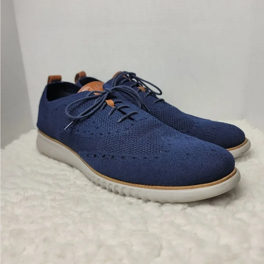 Cole Haan 2.Zerogrand Mens Oxford Shoes Size 15 Navy Stitchlite Wingtip C27562